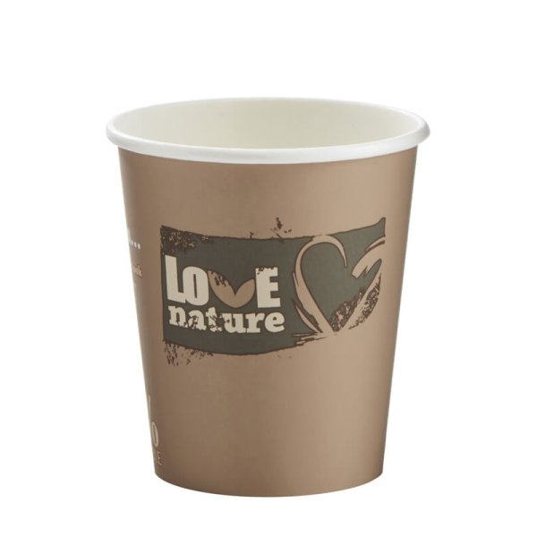 Heigetrnkebecher "Love Nature", mit Biobeschichtung, 200ml (200 Stk.)